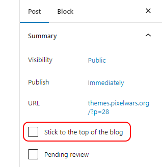 Sticky Post